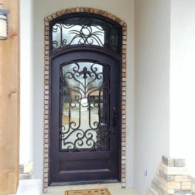 Simple Style Modern Villa Steel Door Wrought Iron Entry Doors - Buy ...