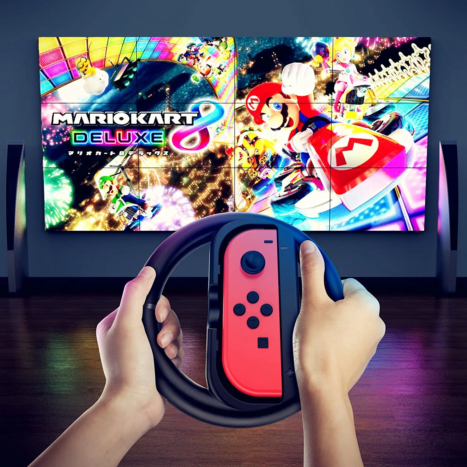 Newest Big Size Steering Wheel For Nintendo Switch Blue/red/black (2 Pack) Buy Big Size