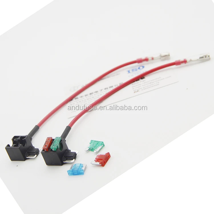 5x Mini ATM Fuse Adapter tap Dual Circuit Adapter Holder With Fuse For Car Truck