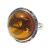 Beadsnice ID 28367 natural amber jewellery 925 sterling silver rings