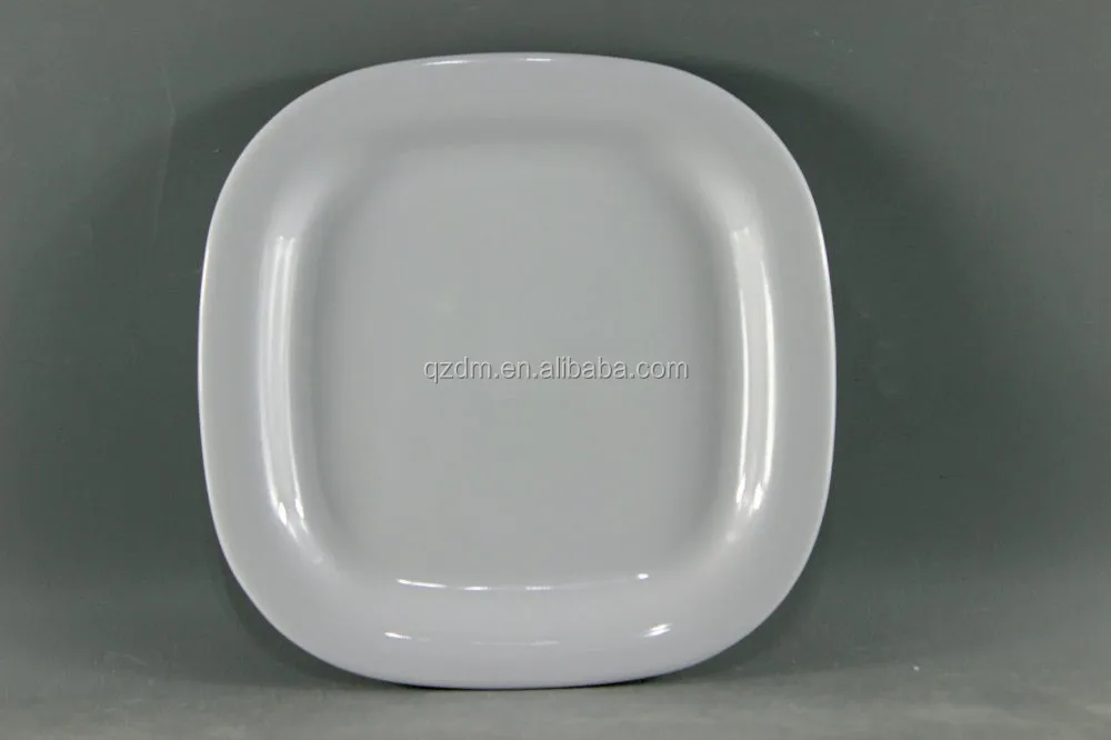 Plain White Melamine Square Side Plate Square Dessert Dish