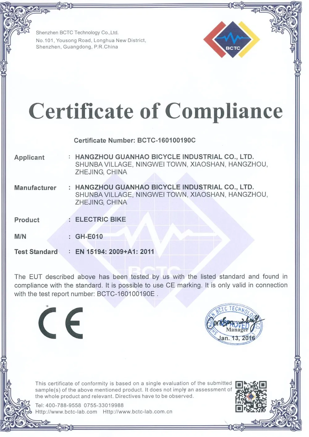 Cheap 500w 48v Lithium Battery Electric Fat Foldable Bike