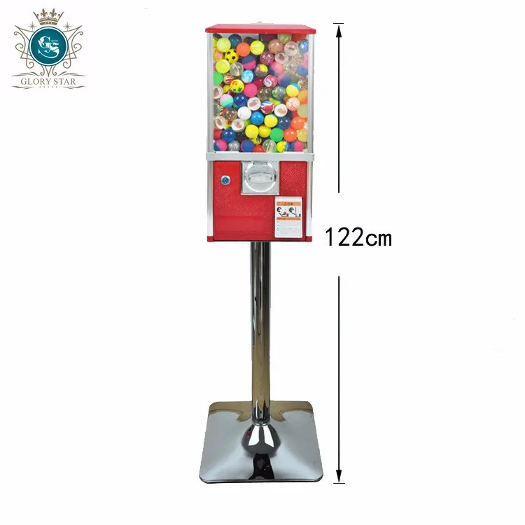 20" Pro Allmetal Toy Capsule Vending Machine On Single Chromed Square