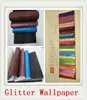 fashion european wallpaper pu glitter fabric lining fabric for leather bags