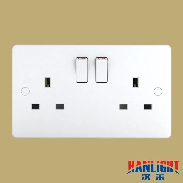 Uk Type 2 Gang 3 Pin Single Pole/double Pole 13a Switched Socket - Buy ...