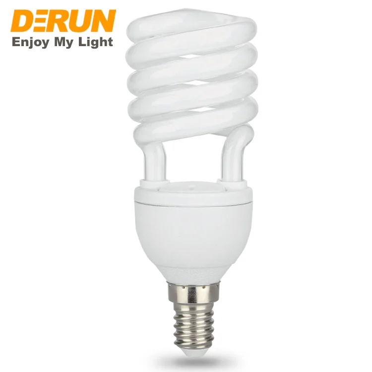 HS T2 E14 fluorescent light bulb 450LM  580LM  850LM 1150LM 9W 11W 15W 20W HALF SPIRAL CFL energy saving lamps , CFL-SPIRAL