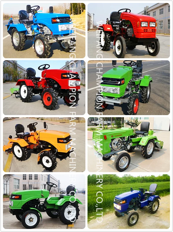 工厂直接销售 12hp 15hp 16hp 18hp 4 轮 2wd 迷你花园小型拖拉机