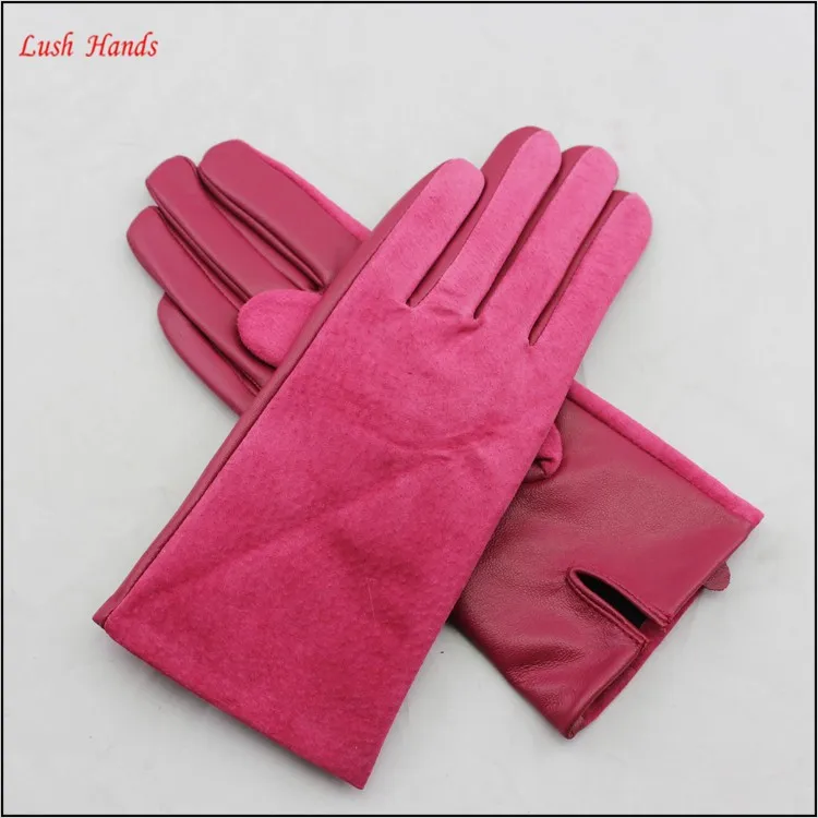 2016 ladies ross suede leather gloves dress leather gloves