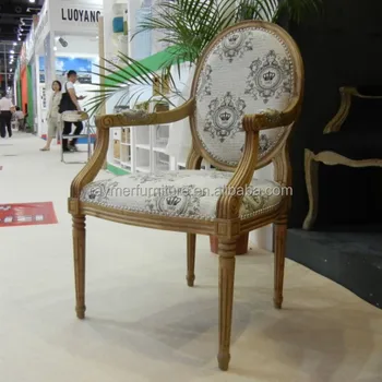 French Country Style Solid Wood Louis Round Back Arm Chairs Dining Provincial Upholstered With Arms French Country Style Solid Wood Louis Round Back Arm Chairs Dining Provincial Upholstered With Arms