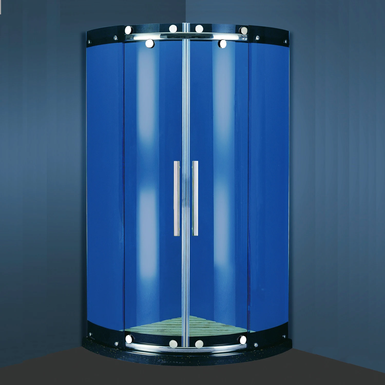 Arc Shape Stainless Steel Sliding Shower Cubicle 8mm Curved Smart