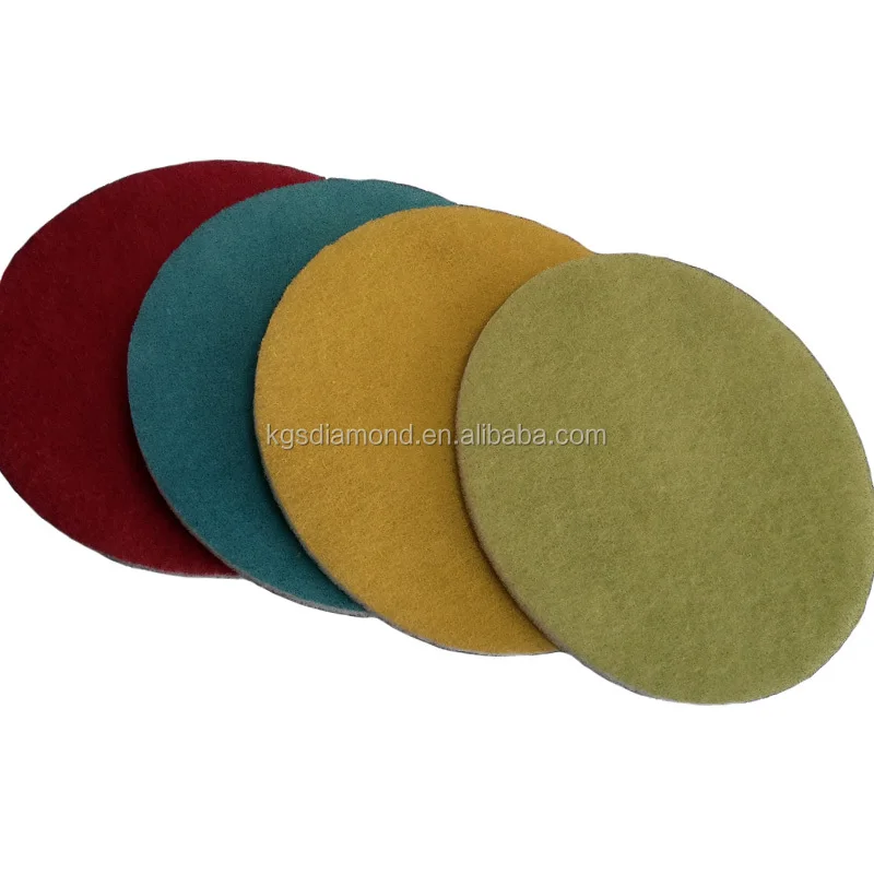 Kgs Green 17inch Diamond Floor Polishing Pads For Granite High Quality