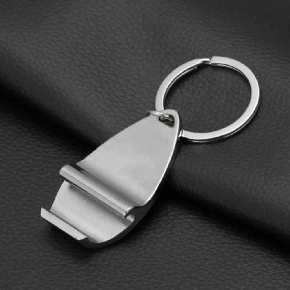 Mini Silver Keychain Bottle Opener Metal Key Ring Beer Cap Corkscrew ...