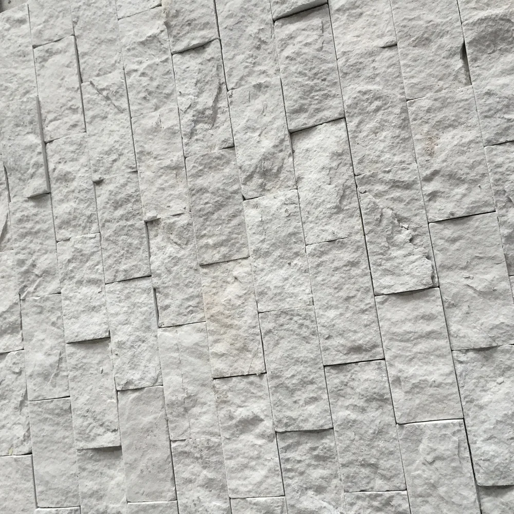Natural Stone Split-Face Finished 1"x2" Brick Pattern Travertine Mosaic Tile