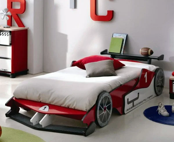 Bedroom Kids Furniture Wooden Baby Toddler Full Size Kids Race Car Bed ...