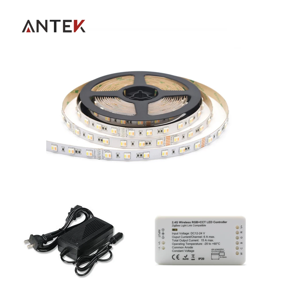5IN1 LED Strip Light RGB CCT RGBW Led Stripe+ZIGBEE Amazon Echo Lightify Tradfri Compatible LED Controller