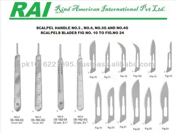 Bp Handle Scalpel Handle No 3 No 4 No 3g No 4g Scalpel Blades - Buy ...