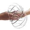 2018 Latest Decompression Color Rainbow Magic Ring Spring Toy 3D Flow Ring 304 Stainless Steel Magic Ring Bracelet 3D Mobile Toy