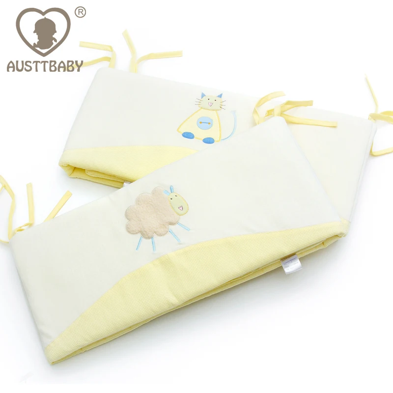 Бренд AUSTTBABY 2 шт. кроватки бампер кровать вокруг детская кроватка устанавливает 2 шт. новорожденный бамперы