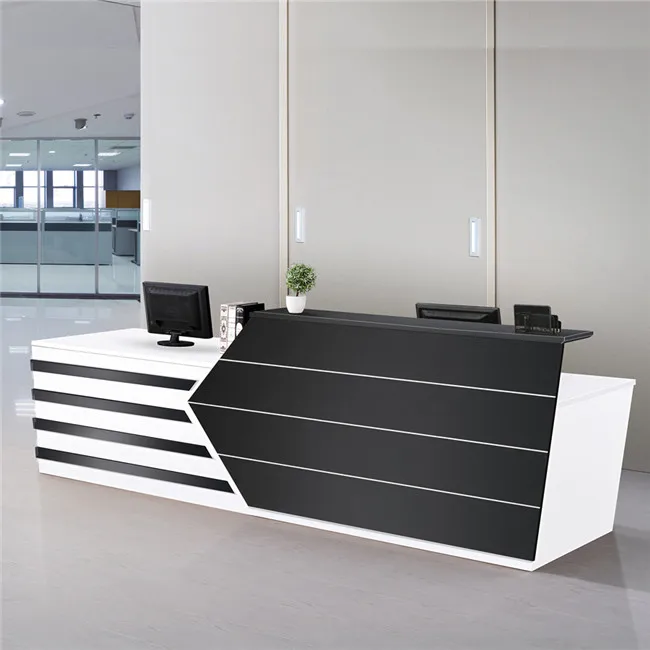 2 Person Standard Size Counter Modern Beauty Nail Salon Reception Desk ...