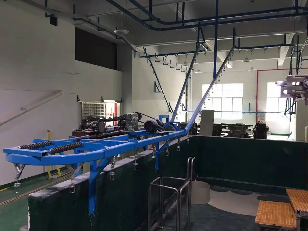 Trolley hanger overhead roller conveyor chain, View overhead roller conveyor chain trolley