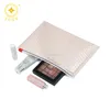 Holographic Plastic Clear Pink Zipper bubble mailers bag bubble envelopes pouches Zipper pink bubble bag