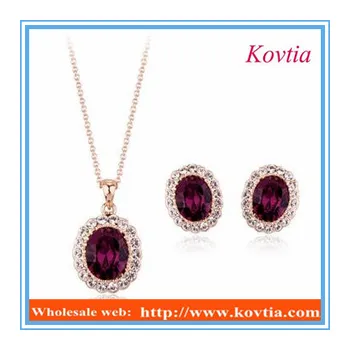 Dubai New Design Ruby Diamond Pendant Necklace And Earring Set Dubai New Design Ruby Diamond Pendant Necklace And Earring Set Jewelry