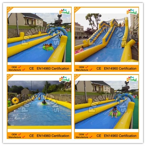 Crazy summer inflatable slip n slide water slide inflatable slide pool