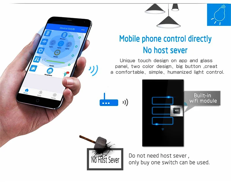 Lanbon Apple Homekit Iot Smart Lighting Touch Panel Electrical Smart