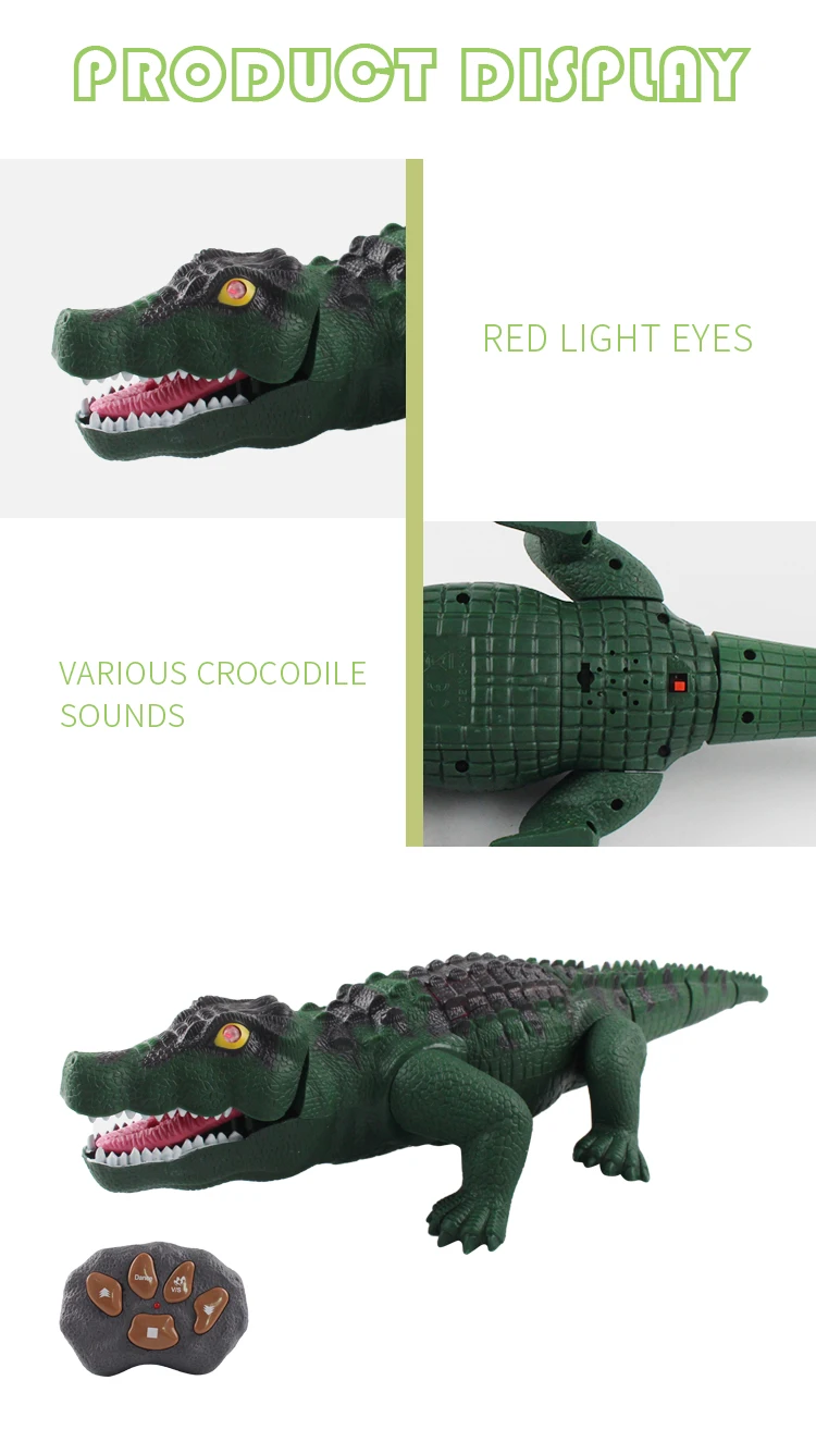 Remote Control Electronic Real Alligator Toy Children Kids RC Animal Toys 