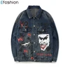 Latest wholesale mens custom denim jacket high quality printing fancy fashion design denim coat