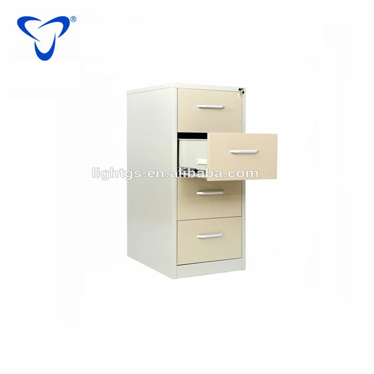 Vertical Map Steel Metal 4 Drawers Box File Cabinet Used In Office