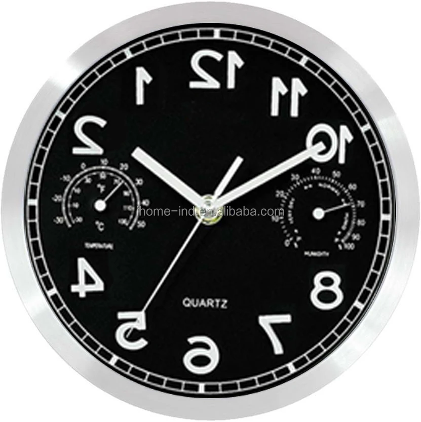 Backward Clock Clock Backwards Running Wall Clock Home Decorative(ih