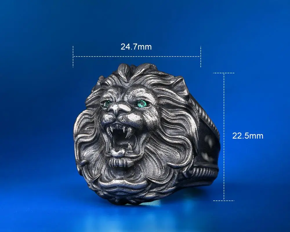 ON SALE Lion ring handmade and buy antiqued in sterling silver 925