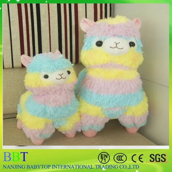 giant rainbow llama plush