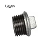 FM UL CE approved DIN standard Beaded malleable plug 6 inch galvanized malleable iron pipe fittings