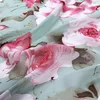 2 layers composition 100% polyester printed twill chiffon fabric stocklot price per metre
