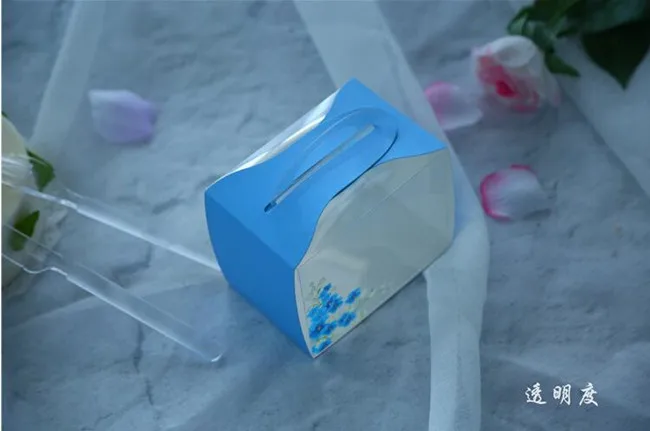 White plain paper custom printed cupcake packaging box with clear window insert tray holds 2 cakes