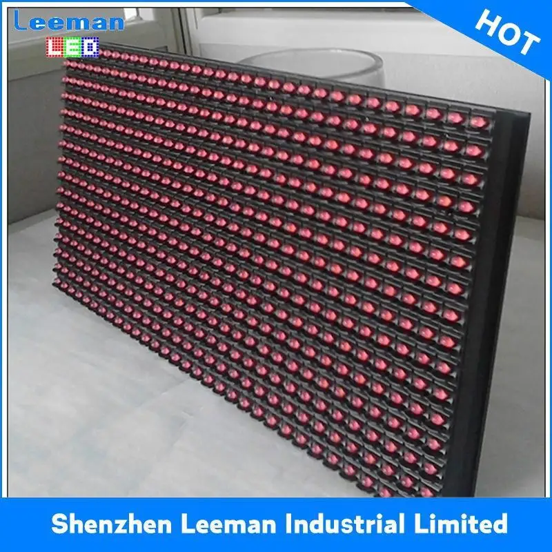 Professional red color MESSAGE BOARD P10 LED DISPLAY MODULE signs panel 32x16 with low price