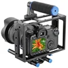 Aluminum DSLR Camera Cage Kit for Nikon Pentax Canon 70D 100D 700D 750D 760D 1200D with 15mm Rod RIG and Top Handle Grip