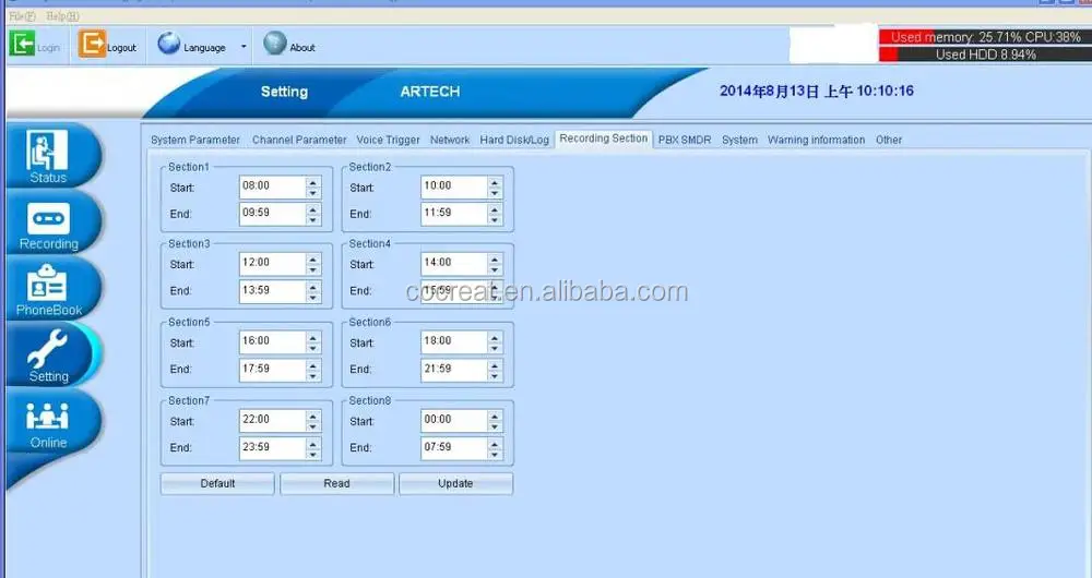 Digital  E1 recording PCI card 30-Channel recording card, digital phones/pbx recording