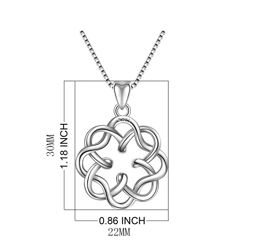 925 Sterling Silver Celtic Cross CZ Accent Pendant Necklace
