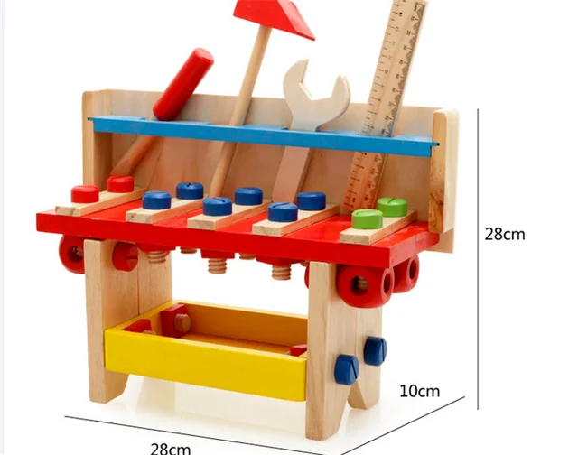 New Wood Tool Kids Wooden Workbench Educational Wooden Toy Buy