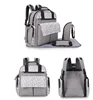 Large Capacity OEM Customized Daily Multifunctional Geometric Print Set of 3 Diaper Backpack Bag Mommy Bag