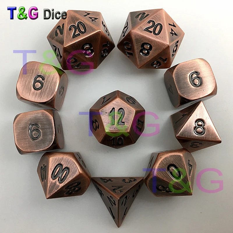 Dados De Rpg Polyhedral Matt Effect Metal Dice - Buy Dice For Games ...