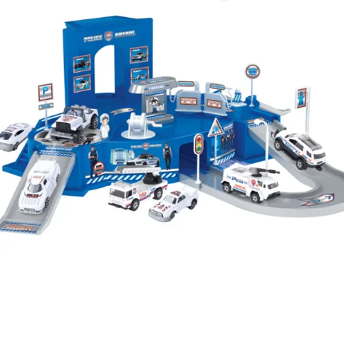 zavodskaya policejskaya parkovochnaya mashina garazhnaya igrushka buy supermarket igrovoj nabor detskij policejskij igrovoj nabor splav model avtomobilya