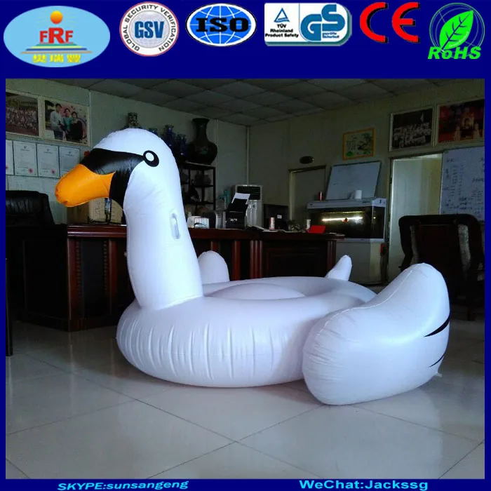 White Swans Inflatables Summer Pool Party Swim Fun Giant White Inflatable Swan Pool Float Raft ...
