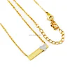 Yiwu Aceon Rose Gold Long Bar Heart Necklace Stainless Steel All You Need Is Love Statement Necklace