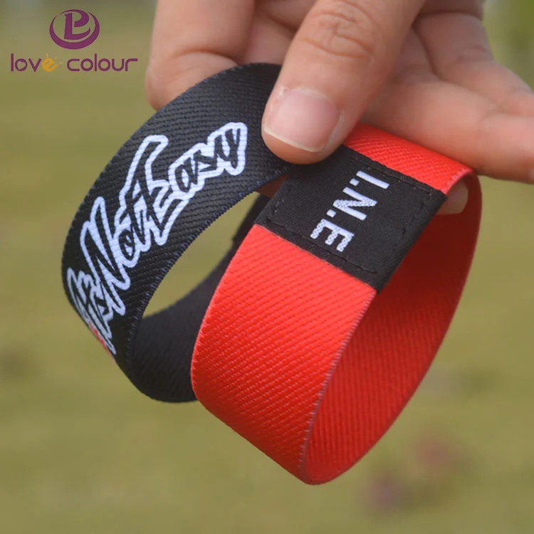 Custom Heat Transfer Printing Fabric Wristbands Bracelet For Sports