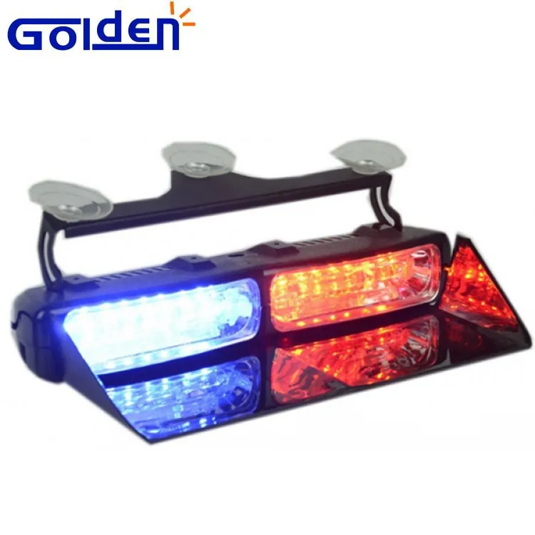 Suction Mount Police Emergency Vehicle Led Visor Dash Interior Strobe