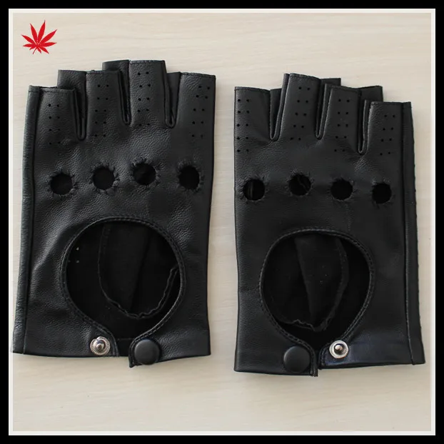 women dressing high quality cheap fingerless leather glove